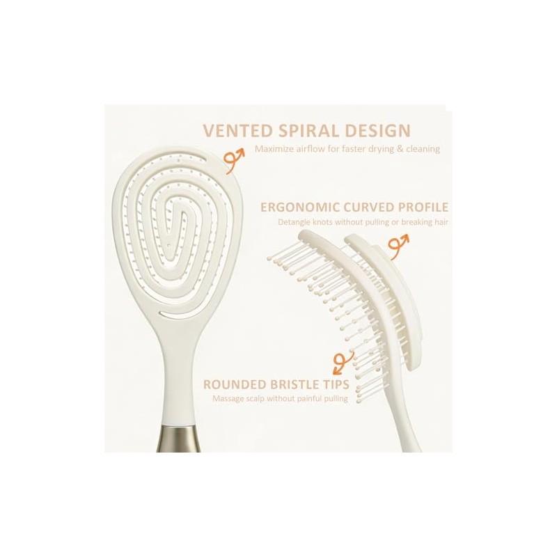 Cepillo desenredante ventilado para el cabello, ideal para mujeres y
