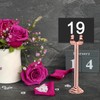 MECCANIXITY 12pcs Rose Gold Table Number Holders, 3.15 Inch Place
