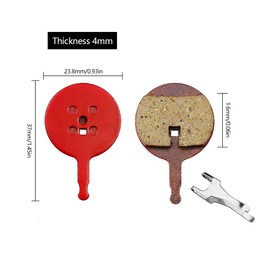 Saijer Bike Disc Brake Pads,7 Pairs Bicycle Brake Pads With Circlip Semi Metallic Resin Round Bicycle Disc Brakes Pads Cycling Accessory Mountain Bike Brake Pads for Avid BB5 Mechanical Disc Brake