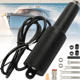 15057-001 Trim Tab Actuator for 2009 to Present Air Boat, with 5-16" Mount Hardware & 6ft Cable, 2-1/4" Stroke 12V, Replacement for 101XDS Short Actuator, Replace for Lenco Marine Actuators 101XD-4