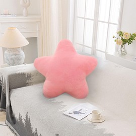 bechoanigel Pink Cuddly Cushion Children, Star Cushion Aesthetic 30 x 30 cm, Sofa Cushion, Cuddly Cushion, Decorative for Girls and Boys, Bedroom, Cars, Living Room, Sofa, Bed, Gift