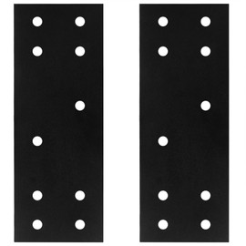 eoere 2 PCS 16" x 6" Heavy Duty Flat Splice Plate Bracket for 8x8 Lumber, 6-Gauge Steel, Repair Pile Straps Post Connector