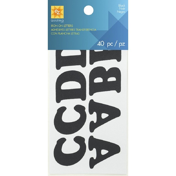 Simplicity Iron-On Letters, Black, 3.3 cm