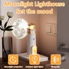 Aisny Lighthouse Decoration, Light House with LED Light, Moon Projection,