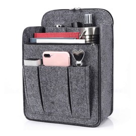 Organizador de mochila de fieltro para mujeres y hombres, mochila de viaje grande, Gris, L