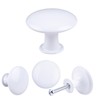 YOIPE 15 Pack White Round Varnish Lvory Kitchen Cabinet Knobs