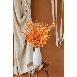 Silk Orchid Flowers in Bulk,10 PCS (Each 37'') Fake Orchid Artificial Orchids Flowers Long Stem Artificial Flowers Fake Silk Flowers for Indoor Outdoor Wedding Home Office Decoration(Orange)