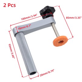 Oedema 2 Pcs 20mm Bench Dog Clamps Aluminium Alloy Adjustable Desktop Clips with Included Parts for Woodworking Projects