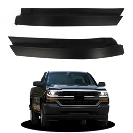WFLNHB Black Front Bumper Filler Panel Set of 2 Left and Right Replacement for Silverado 1500 2016-2018 84052264 84052265 GM1089183 GM1088183