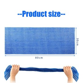 2 Pieces African Mesh, Body Scrub, Sponge Bath Exfoliating Shower Body Scrubber Back Scrubber Skin Smoother for Daily Use (Blue, Purple)