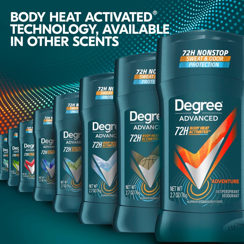 Degree Men Antiperspirant Deodorant Adventure 72-Hour Sweat and Odor Protection
