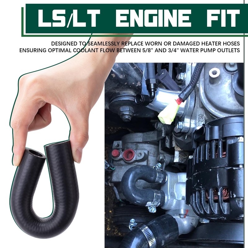MRELC LS Heater Core Bypass Hose Crossover Coolant Hose 5/8"