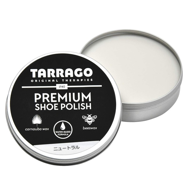 [Tarrago] ウォーターベースの靴クリーム プレミアムシューポリッシュ 保革 栄養 着色 ツヤだし 靴磨き 0 ニュートラル