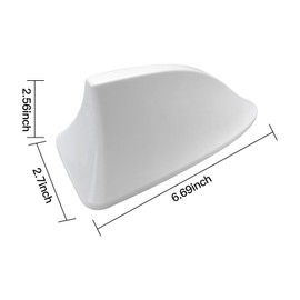 White Shark Fin Roof Car Antenna Radio FM/AM Antena Cover Fit for Hyundai Kia by WELURE