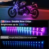 12PCS Double Row Motorcycle Led Lights with Brake Turn Signal,Underglow