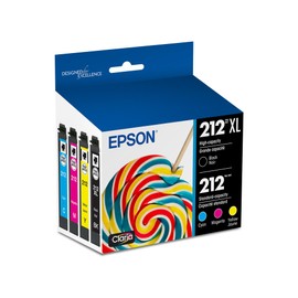 EPSON 212 Claria Ink High Capacity Black & Standard Color Cartridge Combo Pack (T212XL-BCS) Works with WorkForce WF-2830, WF-2850, Expression XP-4100, XP-4105