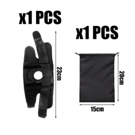 MEMOFYND 1 Adjustable Knee Pad with 1 Storage Bag, Knee Brace, Soft Elastic Knee Pads, Adjustable Sports Knee Pads, Orthopaedic Knee Support, Suitable for Sports, Fitness (Black)