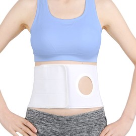TANDCF Medical Ostomy Belt Ostomy Hernia Support Belt Abdominal Binder Brace Abdomen Band Stoma Support for Colostomy Patients To Prevent Parastomal Hernia Stoma Opening- Men Or Women- Size S