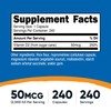 Nutricost Vitamin D2 Supplement (2000 IU) 240 Capsules - Vegan,