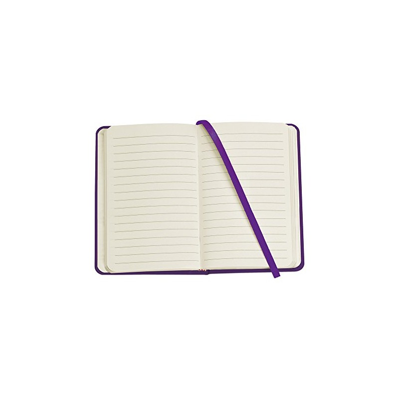 eBuyGB A5 Coloured Hardback Lined Paper Notebook, Purple