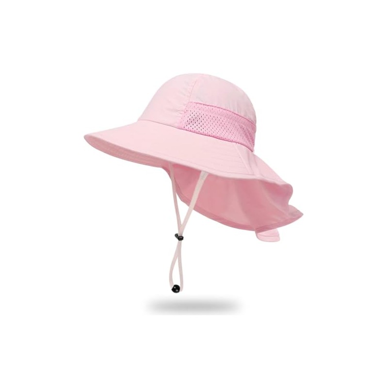 DRESHOW Baby Sun Hat with Large Brim, Neck Protection, Adjustable,