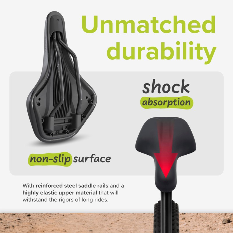 VELMIA Bicycle Saddle 100% Waterproof, Seamless & Ergonomic Design -