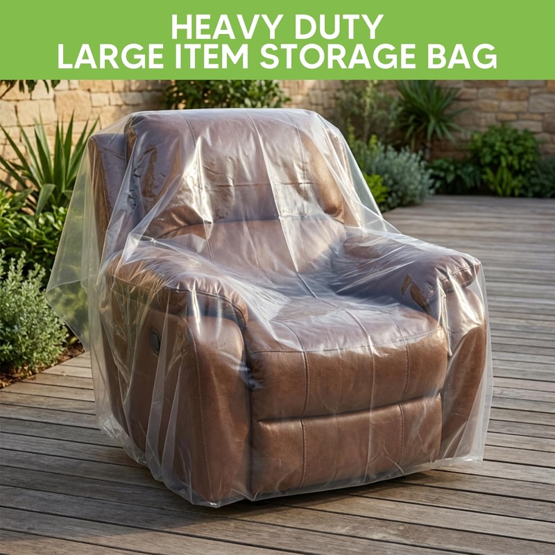 COCODE 2 Pcs Plastic Furniture Covers Moving Storage Bags, 4
