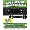 World Graphix Chevy Truck AC Buttons Decals Stickers Climate Control