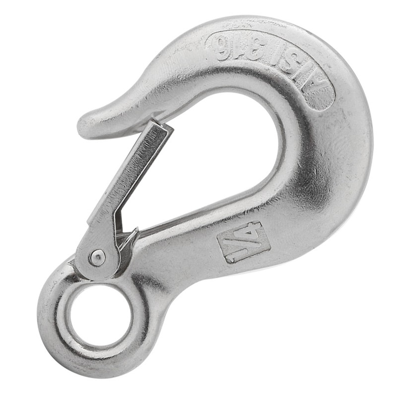 Durable Stainless Steel Clevis Slip Hook with Safety Latch Rowing