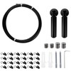 Nicerity Black Wall Mount Curtain Wire Rod Set