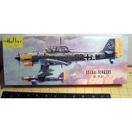 VINTAGE HELLER STUKA-JUNKERS JU. 87 B1--VG- COMPLETE-OPEN BOX