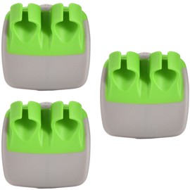 Kitchtic Fruit and Vegetable Peeler - Set of 3 Finger Palm Peelers for Kitchen - Silicone Veggie Peeler with Comfortable Rubber Finger Grip - Easy Peeling for Potatoes, Carrots, and More - Green