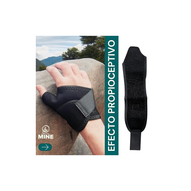 SEVEN MINE Muñequera Boomerang con Soporte en el Pulgar (Talla