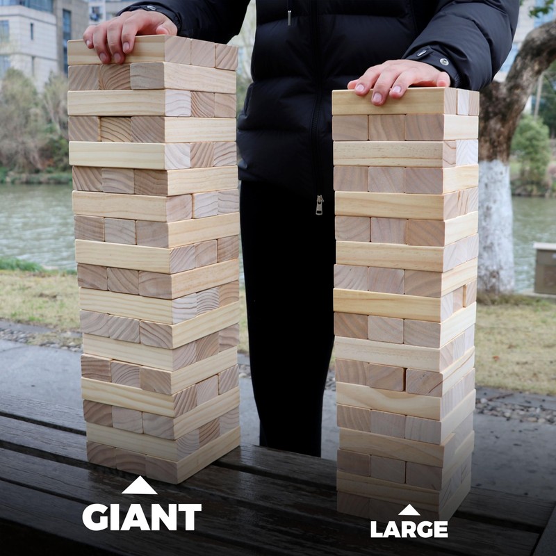 SPORT BEATS Giant Tower Game Outdoor Games 54 Blocks Stacking