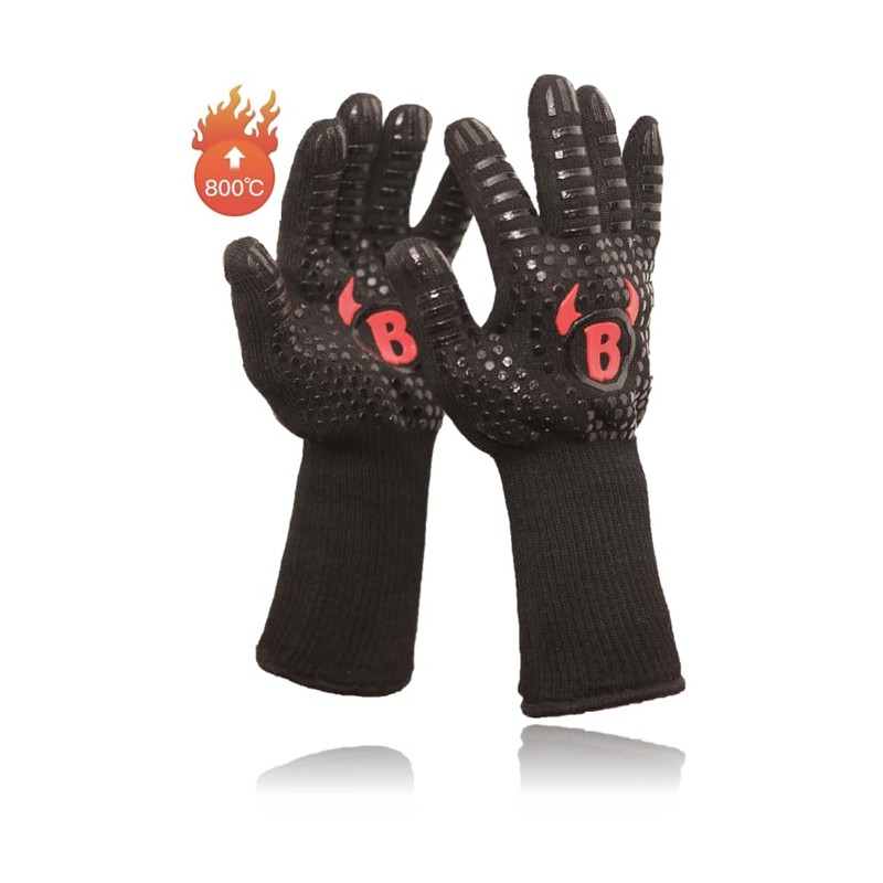 Burgerdevil Premium 1 Pair of Barbecue Gloves with Deyan Heat
