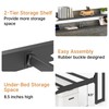 Elephance Twin Bed Frames with Charging Station and Storage Headboard,