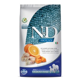 Farmina N&D Ocean Cod, Pumpkin and Orange Medium & Maxi Dry Dog Food 5.5 Pounds