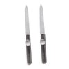 FOMIYES 2pcs Stainless Steel Nail File Professional Manicure Tools Double-sided