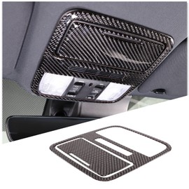 Soft 3D Real Carbon Fiber Car Inner Front Reading Light Cover Decoration Stickers Trim Decor Trim Kit Compatible for Honda Pilot 2015 2016 2017 2018 2019 Interior Decoration Accessories (Black)