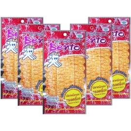 5 X 20g. Bento Squid Seafood Snack Sweet Spicy Flavor Thai Food Delicious