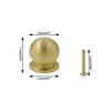 TTZEZE Mini Round Solid Brass Knobs, Mid Century Mini Drawer