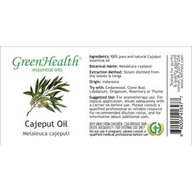 GreenHealth Cajeput – 1/2 fl oz (15 ml) Glass Bottle – 100% Pure Essential Oil