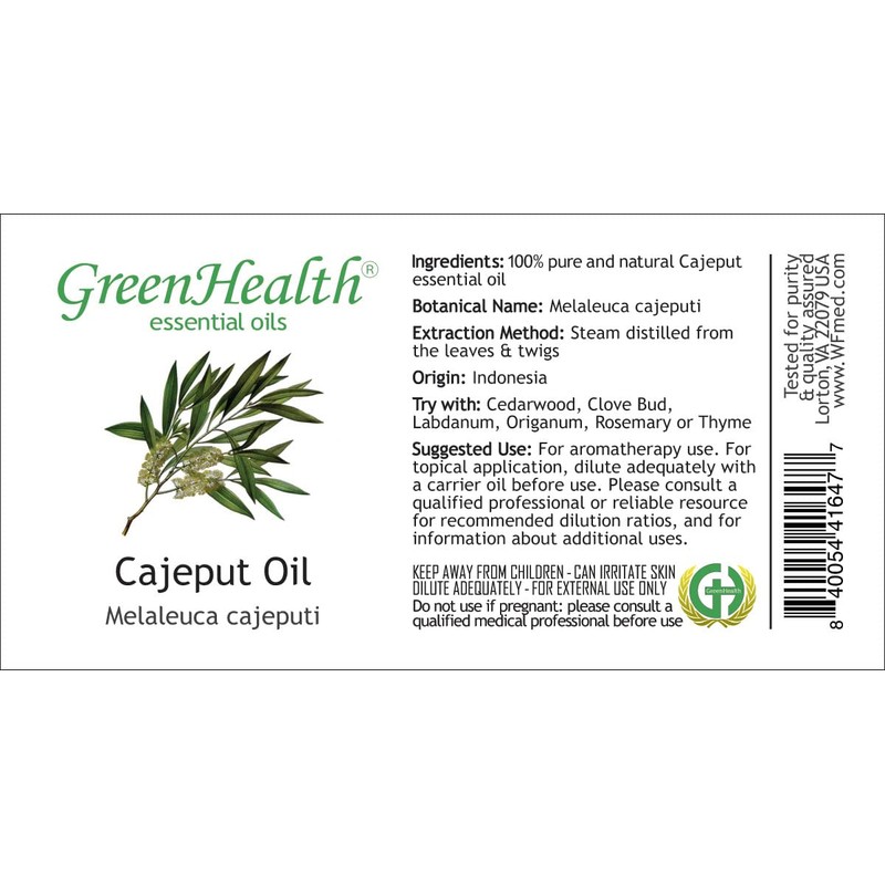 GreenHealth Cajeput – 1/2 fl oz (15 ml) Glass Bottle