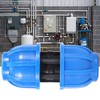 TOPINCN 5Pcs Water Pipe Connector PE Plastic 20mm To 20mm