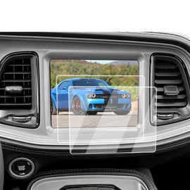 2023 Dodge Challenger Screen Protector - For 2015-2023 Challenger(R/T Scat Pack, SRT Hellcat, SRT Hellcat Redeye, and SRT Super Stock) 8.4-Inch Touch Screen - 9H Hardness Tempered Glass 2015-2023 Challenger Accessories(2 Pcs)