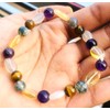 TIGERS EYE MOSS AGATE CITRINE MOONSTONE AMETHYST BRACELET CRYSTAL HEALING