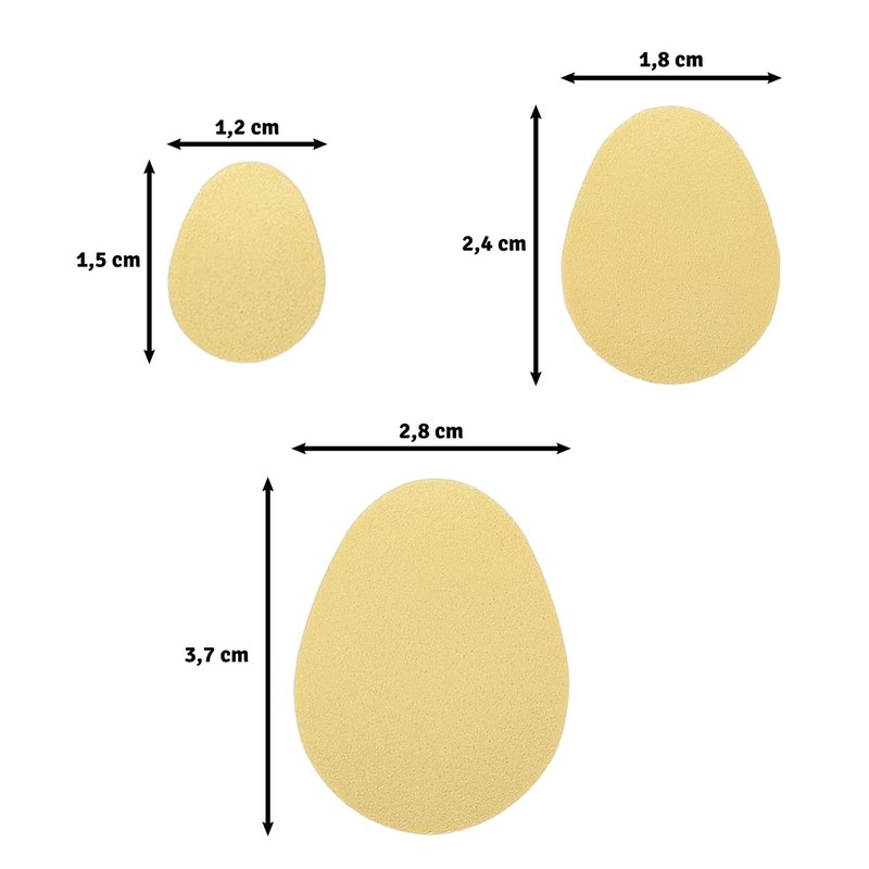 Vaessen Creative Craft Paper Punch - Eggs - 3 Pcs
