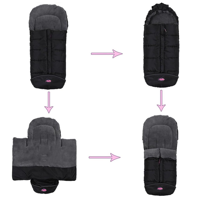 German Designed Universal Stroller Bunting Bag, 5 Way Zippers Style