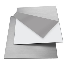 KANABI 2 pieces 304 stainless steel sheet 15 cm x 15 cm x 0.8 mm, thickness 0.8 mm, 304 square stainless steel plate for DIY craft model repair, engraving, punching, drilling, cutting