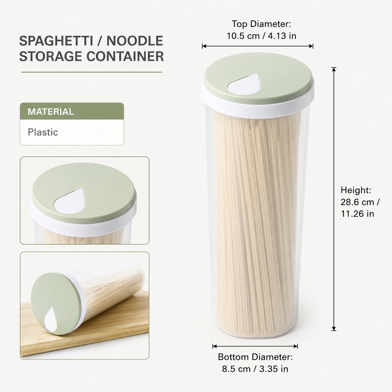Airtight Noodle Storage Container for Kitchen Use – Tall Pasta